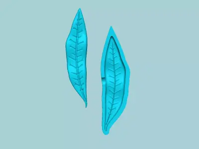 Willow Oak Tree Leaf - Molding Artificial EVA Craft 3D print model