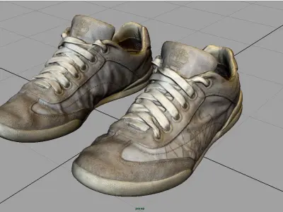 Sneakers pair of Low-poly 3D model