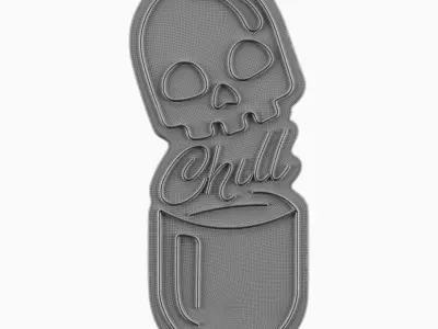 Chill Pill Neon Sign 3D model