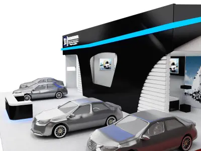 Booth Exhibition Stand a106 3D model
