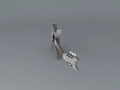 Strange shaped guitar Free 3D model