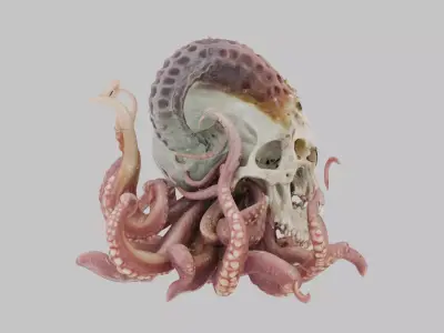 Grotesque Tentacled Horror Low-poly 3D model