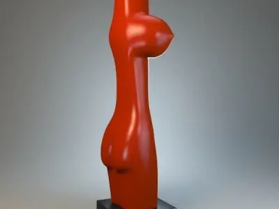 Sculpture courtesan P 3D print model