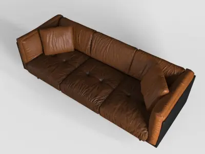 LW SOFA Low-poly 3D model