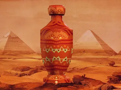 ancient Mythology Egypt vase pack 3D model 3D model