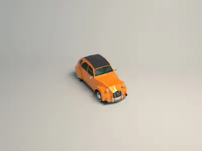Low Poly City Car 04 Low-poly 3D model