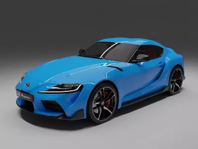 TOYOTA SUPRA MK5 BLUE 3D model