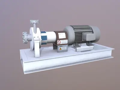 Pump 3D Model Low-poly 3D model