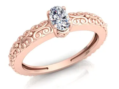 luxury Fancy Ring55 3D print model