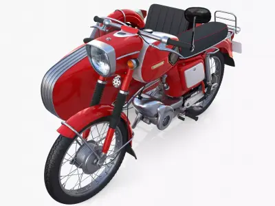 Mobra 50 w sidecar Red 3D model