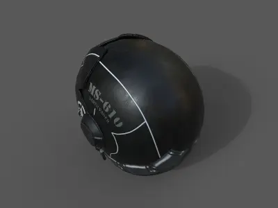 Helmet military Scifi low poly combat  Low-poly 3D model