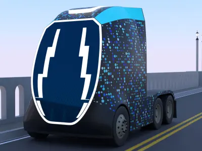 Viaduct with future truck PBR 3D model