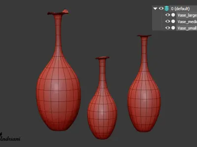 Fidji bottles  Low-poly 3D model