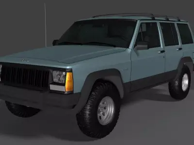 Jeep Cherokee low poly 3d model 3D model