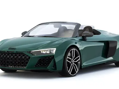 Audi R8 Spyder 2021 open roof 3D model