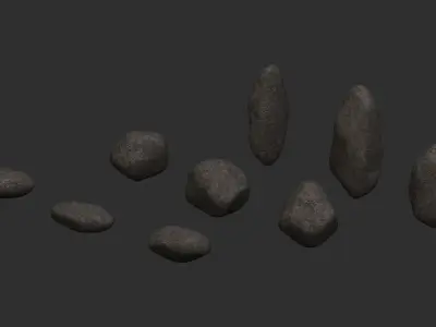 Assorted Boulders - Base Free low-poly 3D model