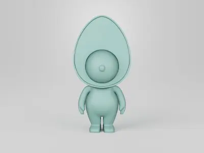 Avofriends 1 3D Print figurine with head 3D print model