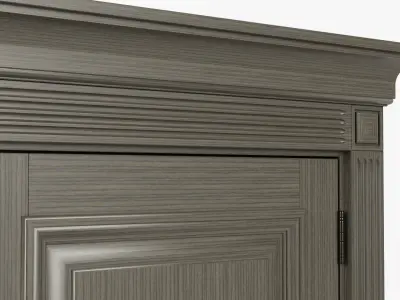 Classic door double 07 3D model