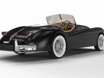 Jaguar XK140 1954 3d model 3D model