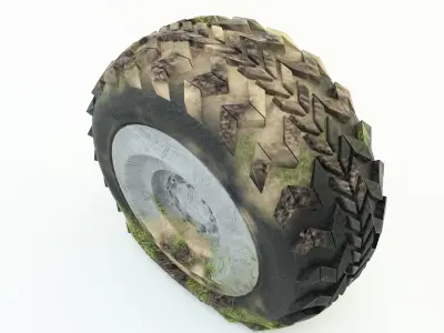 flat tire 3d model 3D model