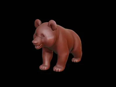 Panda Animal Sculpture 3D print model
