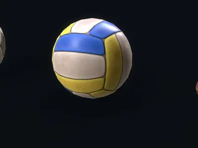 Sport Balls Low-poly 3D model purchase
