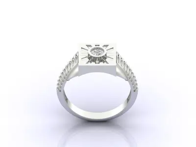 Print Ready STL 3DM  Gents Rings Diamond Men Ring  3D print model 67
