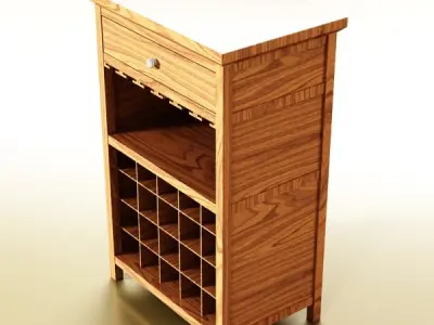 Wine Table Rack 3 3D model