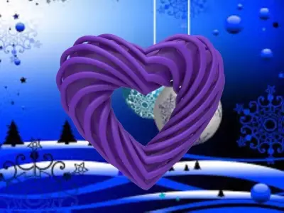 X-MAS SPH CURVE HEART GIFT CERAMICS 3D print model