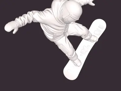 snowboarder 3D print model
