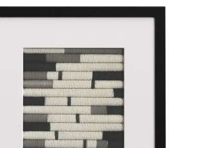 Flaxen Scroll Shadow Box Wall Art PBR 3D model