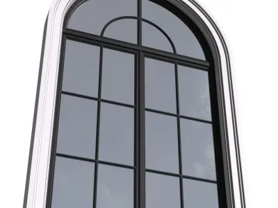 Arched Aluminium Window 3D model