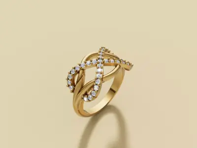 Gold Infinity Ring  3D print model