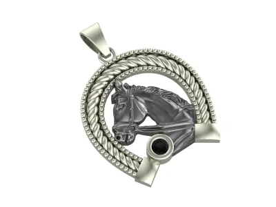 Horseshoe Pendant 3D print model