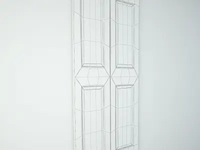 Vintage Teak Farm Doors 3D model