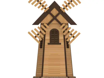 Decorative mill Free 3D model