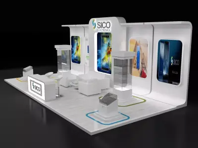  Booth Exhibition Stand a302b 3D model