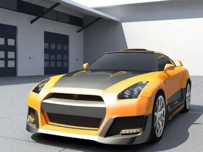 Nissan Skyline GT-R tuning 3D model