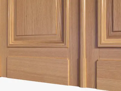 Door classic double 04 3D model