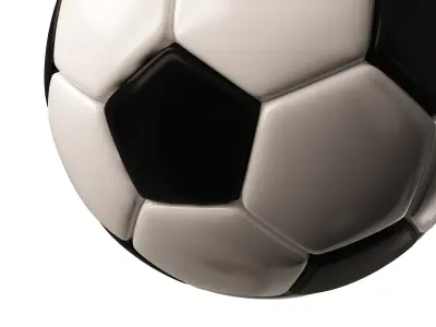 Soccer Ball Black White Low-poly 3D model