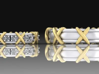 Wedding Tiffany Rings 3D print model