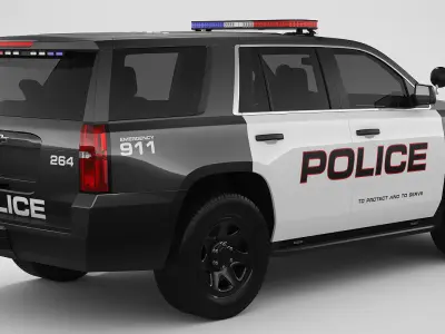 Chevrolet Tahoe 2018 Police 3D model