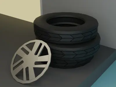 Garage gas can Low-poly 3D model