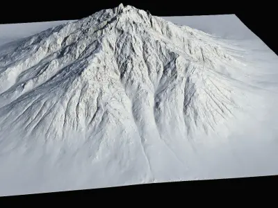 High-polly Desert Mountain 3D model