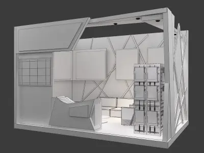 Booth Exhibition Stand a339  3D model