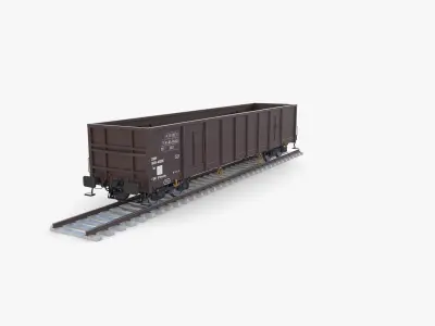 CFR Open Box Rail Car v2 3D model