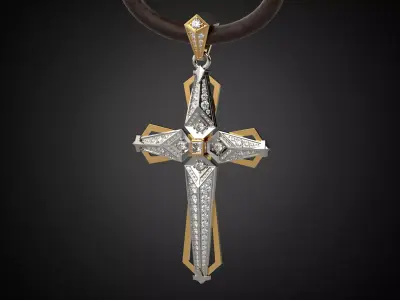 Holy Cross Pendant P8 3D print model