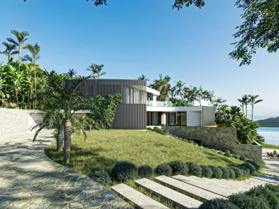 The Lake Villa scene 3D model