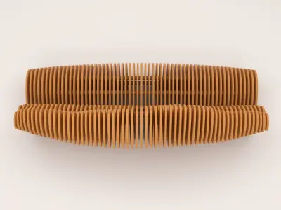 Parametric bench 3D model 04 3D model