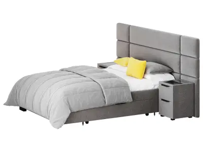 Hart Upholstered Bed Frame 3D model